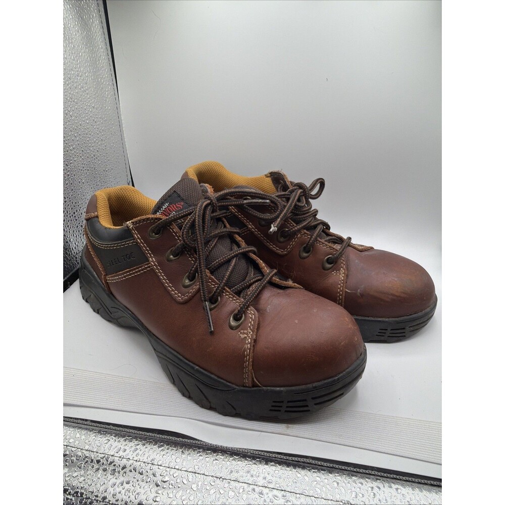 Herman Survivors Raylen Womens Size 8 Steel Toe Work Boots Brown Leather ASTM